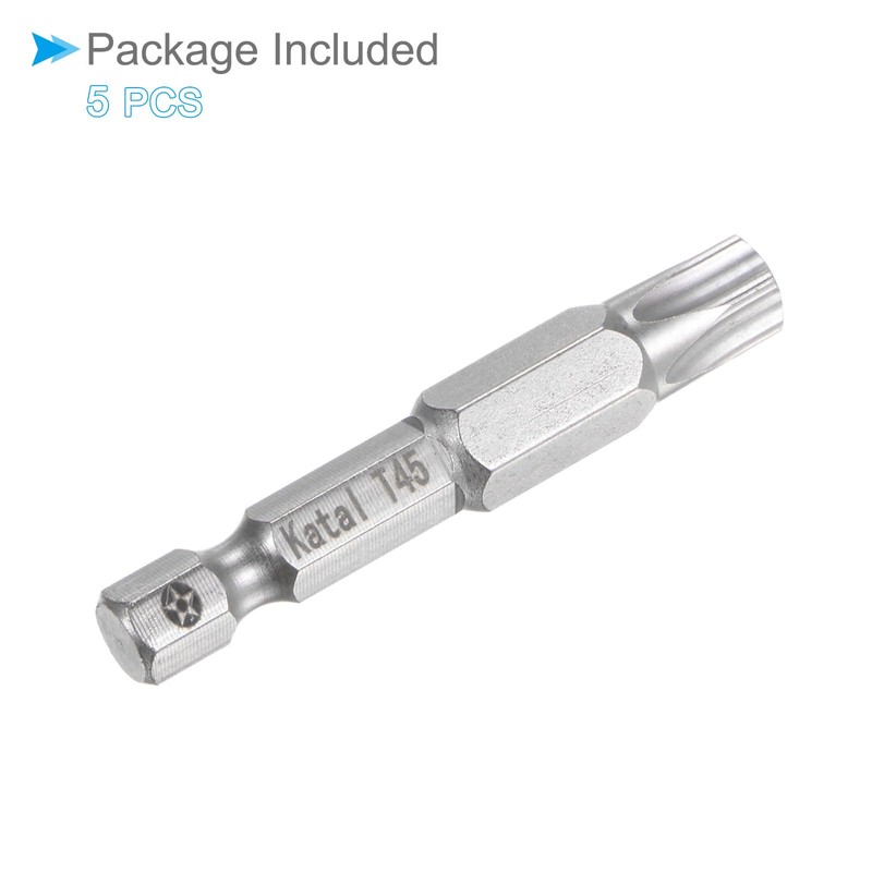 CoCud Magnetic Torx Bits T45 Head 1/4 Inch Hex Shank