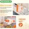 2-Pack Beeswax Bread Bags for Homemade Bread, Orange Reusable Sourdough