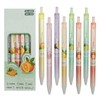 YHSMFCL 12Pcs Cute Fruit Retractable Gel Pens 0.5mm Black Ink