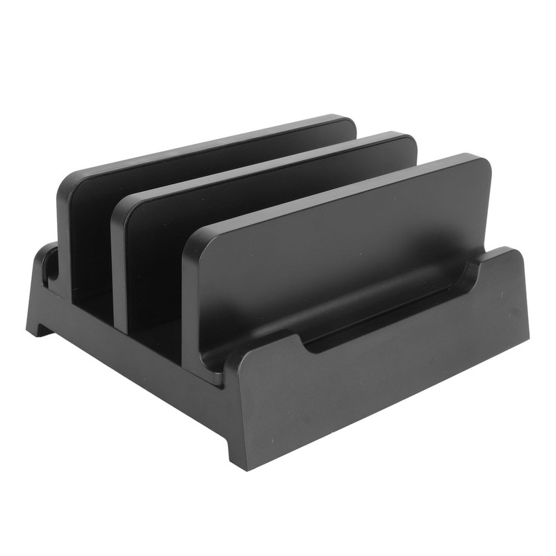 Vertical Laptop Stand Holder Adjustable Width Dual Slots Laptop Holder