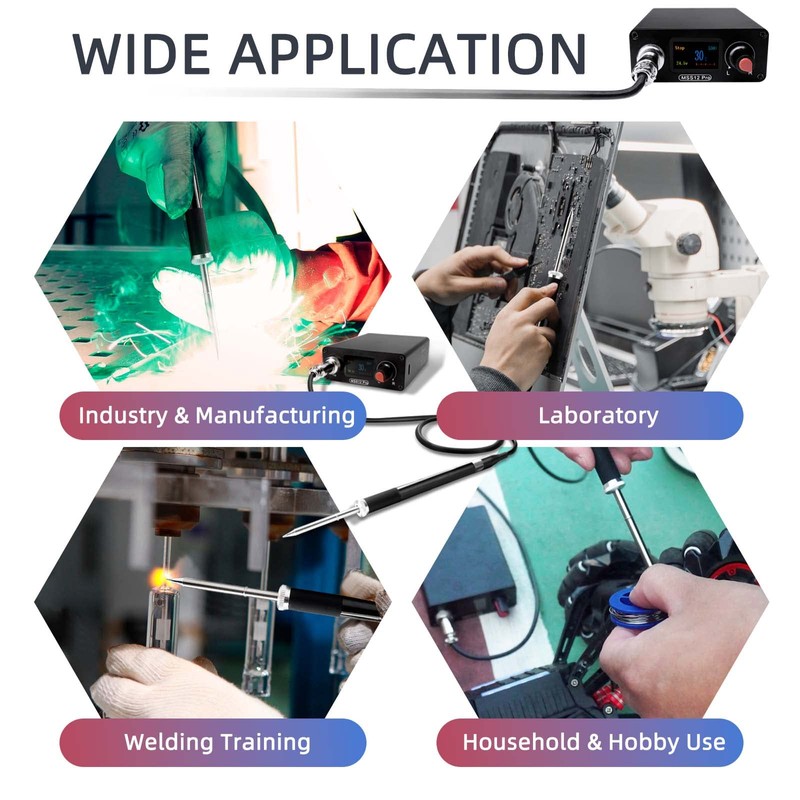 SEQURE MSS12 Pro 70W Digital Soldering Iron Station Kit, Auto