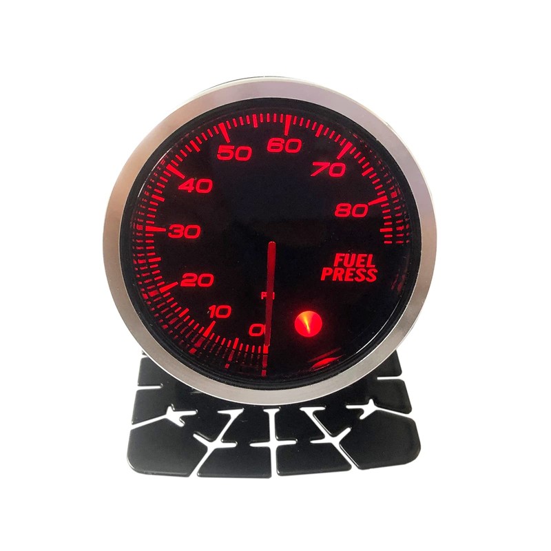 52mm 2-1/16" Fuel Pressure Gauge 7 Color 0-80 PSI Meter