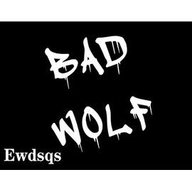 NI182 Dr Who Inspired Bad Wolf Vinyl Car Decal (6" WHITE)