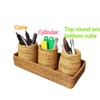 amololo Handmade Vine Desk Organizer Pen Container Box Tea Caddy