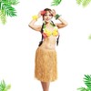 Berlune 12 Pcs Bulk Raffia Hula Skirts for Adults Hawaiian