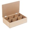 URBNLIVING Teebox mit 6 Fächern, Blatt-Design, bemalt