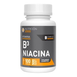 Vitamina B3 Niacina 100 Tabletas 500 Mg Nutricion 2000