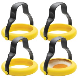 Silicone Egg Rings for Cooking – 4 Pack Nonstick Egg Molds for Fried Eggs, Pancakes, Omelets, Breakfast Sandwiches – Heat-Resistant, Reusable, Easy to Use