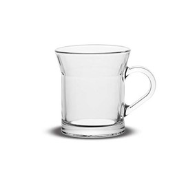 Vikko Clear Glass Coffee Mugs: Thick and Durable – For Coffee, Tea, Cider, and warm beverages – Microwave and Dishwasher Safe – Set of 6 – 3.5” Diameter x 3.8” Tall (10 Oz)