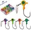 FishTrip Jig Heads Hooks with Spinner - 10Pcs Underspin Crappie