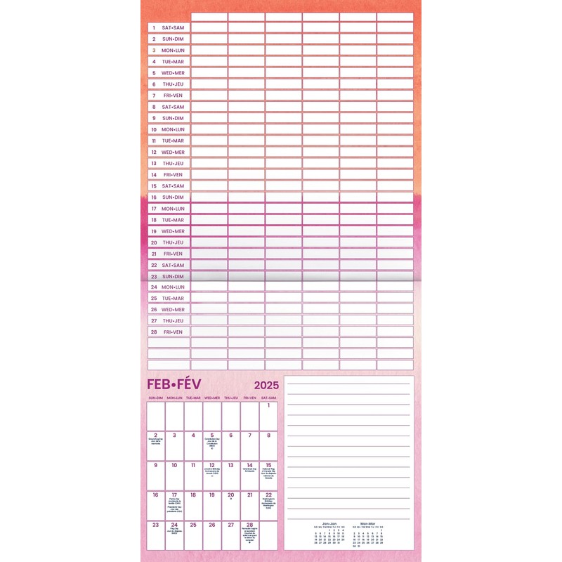 2025 Family Planner Wall Calendar