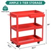 YITAHOME 3-Tier Tool Cart on Wheels, Rolling Metal Service Cart
