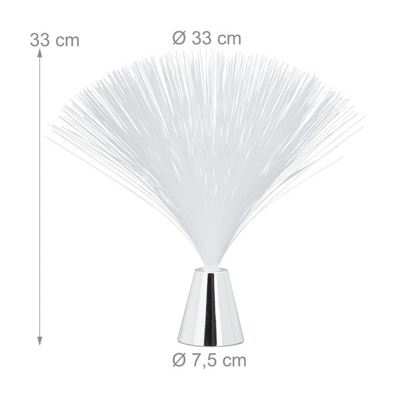 Relaxdays Fibreglass Lamp, Flowing Colour Changing, LED Retro Lamp, Mood