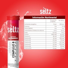 Complejo B Seltz Tabletas Efervescentes - 1 Unidad x 20 Tabletas de 4.0 gramos cu                                                                     