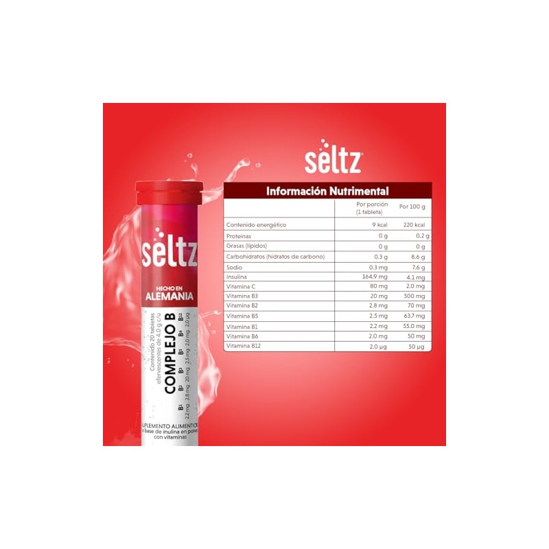 Complejo B Seltz Tabletas Efervescentes - 1 Unidad x 20