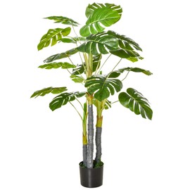 ZJMTOCYU 4FT Artificial Monstera Tree for a Touch of Nature, Realistic Faux Plant with Nursery Pot for Indoor or Outdoor Décor