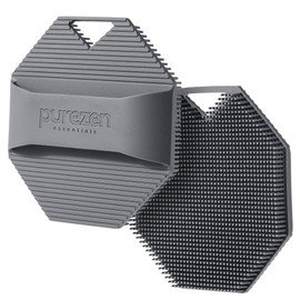 Pure Zen Essentials Silicone Body Scrubber, Exfoliating Body Scrubber for Sensitive Skin, Eco Friendly Shower Scrubber for Body, Nourishing Cleaning & Exfoliating Your Skin Lather Boosting Bristles