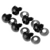 dophee 60Pcs Black Plastic Safety Eyes with Washers, Craft Eyes,