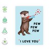 CENTRAL 23 Anniversary Card for Couple - Cute Otter Card