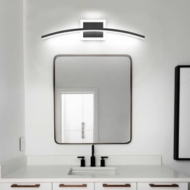 PRESDE Modern Black LED Bathroom Vanity Light 24in Dimmable Bathroom Light Fixture Over Mirror,Vanity Lighting bar