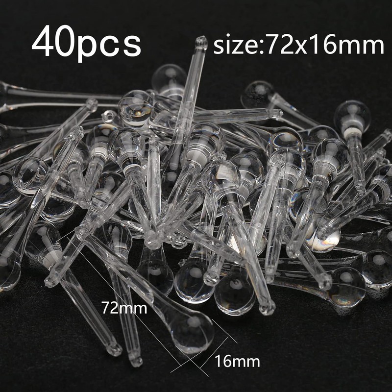 YIEUR 40 x Christmas Tree Decorations Icicle Ice Drop Pendants