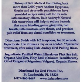 Dale Audrey | Pink Himalayan Salt Water Rinse | Natural Mouthwash | Mint 16 oz. | Bleeding Gums | Healthy gums