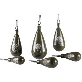 LMAB Tungsten Drop Shot Weight Set Lead Free Drop Shape Painted with Clamp Eye for Dropshot Fishing, Zander Fishing & Bass Fishing (21g)