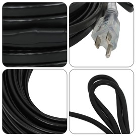 findmall 18ft Roof Heat Tape Constant Wattage 8w/ft 120V Thermostat Wire for Metal or Plastic Gutters Downspouts