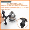 4-in-1 Drill Chuck Key Set, 8 Sizes Universal Chuck Wrench