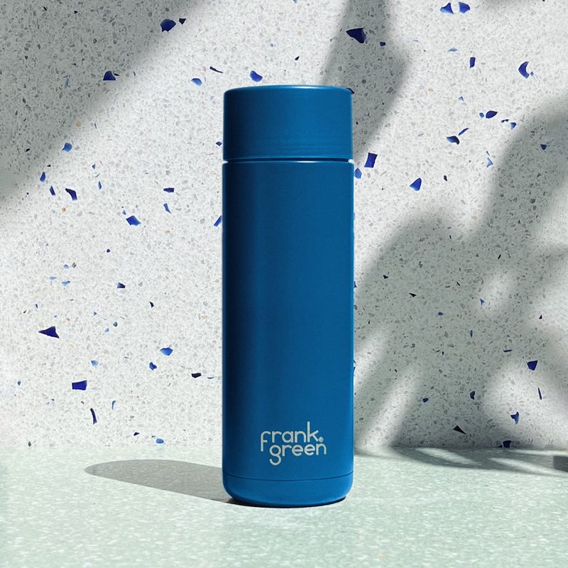 frank green Ceramic Reusable Bottle with Straw Lid, 20oz/595ml Capacity