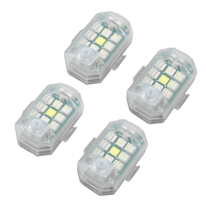 4Pcs LED Strobe Light High Brightness Waterproof Portable Wireless Flashing