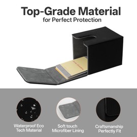 KKTROVE Trading Card Storage Box, Magnetic Deck Case, 100+ Card Capacity (Black)