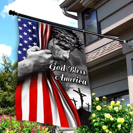 God Bless America Flag 3x5 Ft In God We Trust Flag Double Sided Mirror Printing for House Yard Outdoor Patriotic American Flag Banner Decor - Unique Holiday Gift