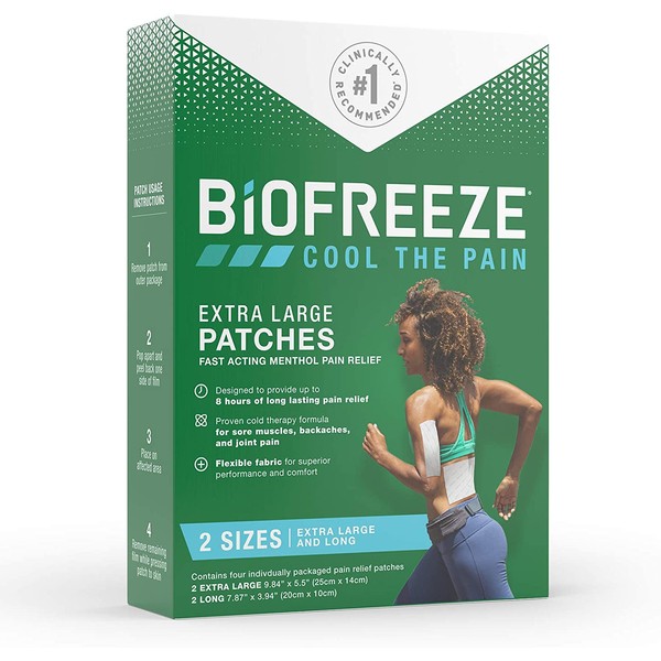 Biofreeze Pain Relief Patch Variety Pack, Fast Acting, Long Lasting, & Powerful Topical Pain Reliever White