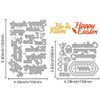 GLOBLELAND Easter Greetings Words Cutting Dies for DIY Scrapbooking Metal