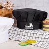CREATCABIN Black Chef Hat Adults Adjustable Baker Hat Kitchen Catering