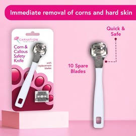 CARNATION Corn & Callous Safety Remover for immediate Removal of Corns and Hard Skin.