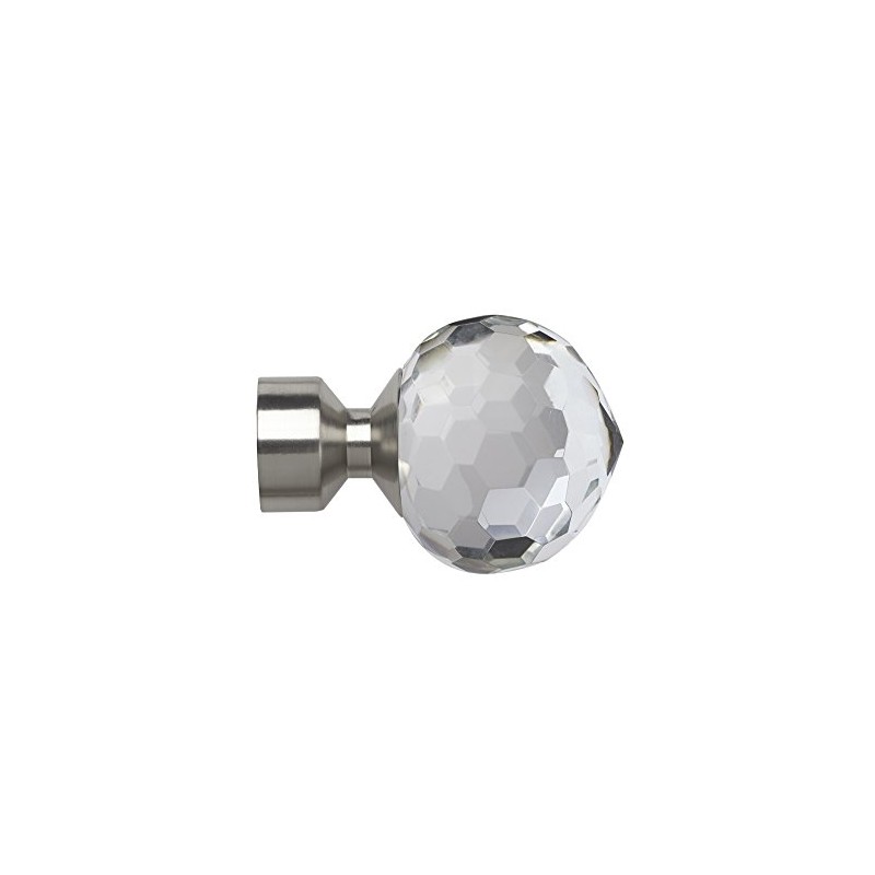 Speedy Poles Apart 28mm Bella Curtain Pole Finials, Satin Silver,
