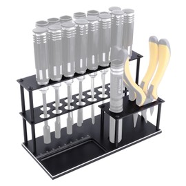 GoHobby Aluminum RC Screwdriver Organizer – Adjustable Tool Stand for Hex Drivers, Pliers, Body Reamers & Workshop Accessories (Unassembled Kit)