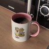 Gelbe Ente Kaffeebecher in rosa - Ein Qu-ENTCHEN Glück Lustige
