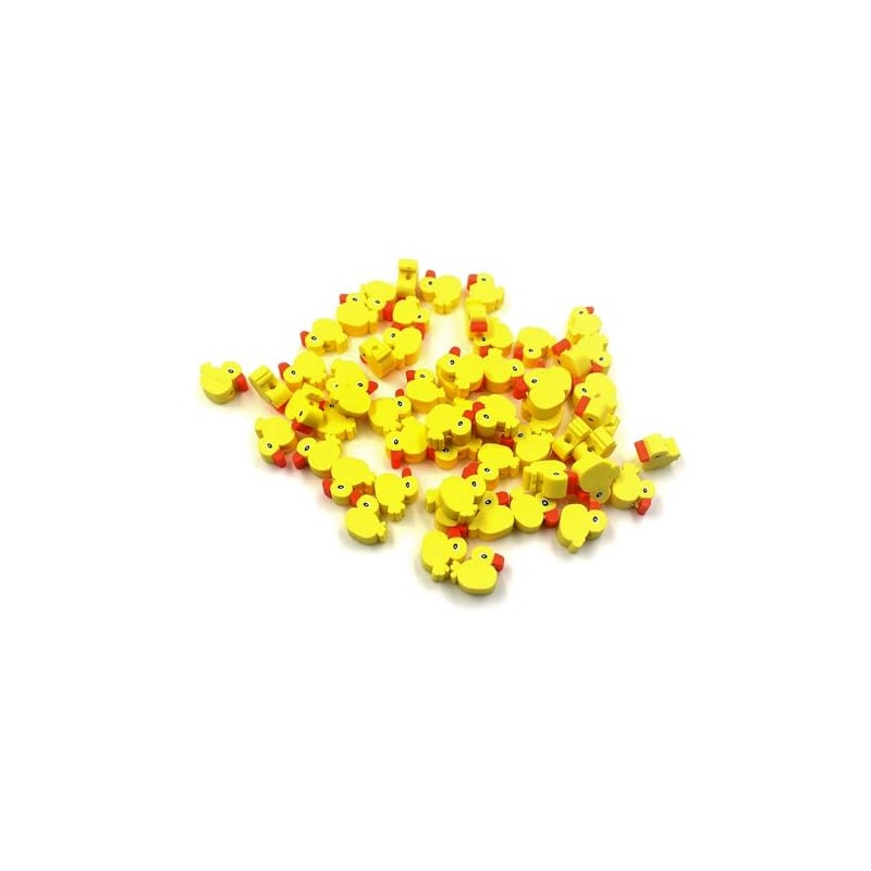 100 Pcs Polymer Clay Beads Heishi Spacer Beads Supplies (Duck)
