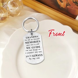 DEGASKEN Memorial Gifts for Loss of Grandmother, Grandma Memorial Keychain Gift, Loss Grandma Grieving Sympathy Gifts