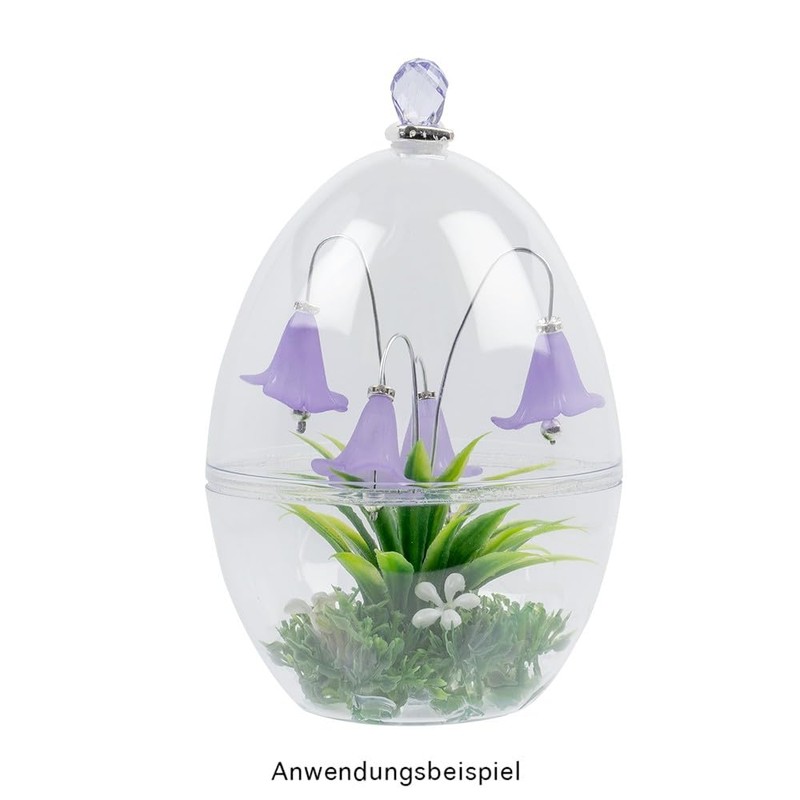 Ideen mit Herz Fillable Eggs for Standing, Plastic Eggs, Transparent,