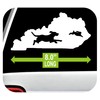 State of Kentucky Beagle Chasing Rabbit Hunting Decal Sticker for