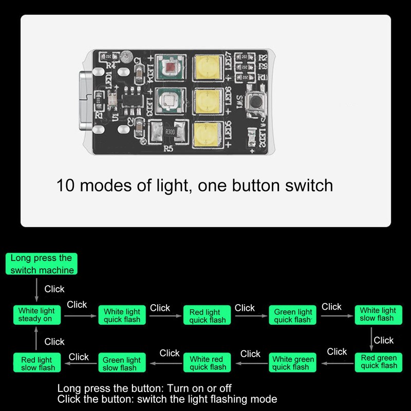 Drone Strobe Light for MINI 3PRO Ultralight Anti Collision Warning