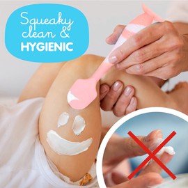 Baby Bum Brush Bumco Baby Bum Brush - BPA-Free Diaper Cream Spatula with Suction Cup Base, Soft & Flexible Silicone, Wipe-Clean, Mom-Invented Diaper Bag Essentials (Light Pink Swirl)