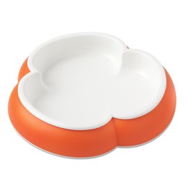 BABYBJORN 2 Count Plate and Spoon, Plato, cuchara y tenedor - paquete de 4, Anaranjado/Turquesa