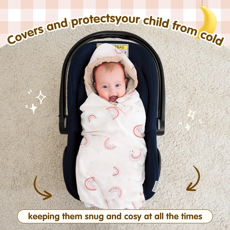 Miracle Baby Car Seat Swaddle Blanket for Babies, Waffle Carseat