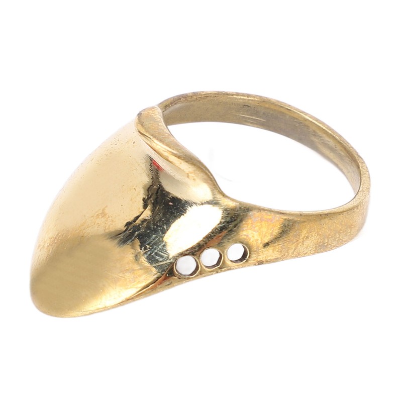 Brass Archery Thumb Ring Portable Finger Protector with Anti Lost