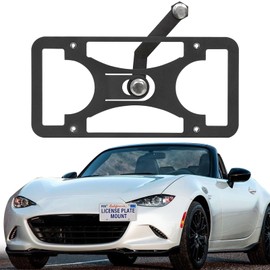 License Plate Holder Front Bumper Mount Bracket Compatible with Mazda MX-5 Miata 2016-2023 No Drilling | Installs in Seconds，Front Bumper License Plate Mounting Kit